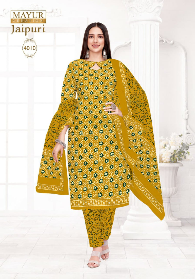 Mayur Creation Jaipuri Vol 4 Readymade Collection Cotton Printed Casual Wear Kurti