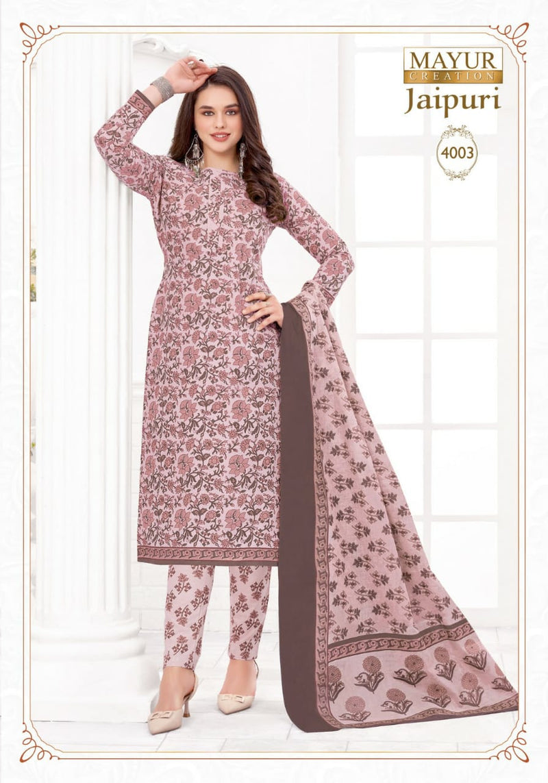 Mayur Creation Jaipuri Vol 4 Readymade Collection Cotton Printed Casual Wear Kurti