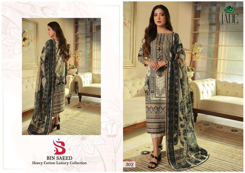 Jade Bin Saeed Heavy Cotton Luxury Collection Vol 3  Heavy Lawn Cotton Daily Wear Salwar Suit