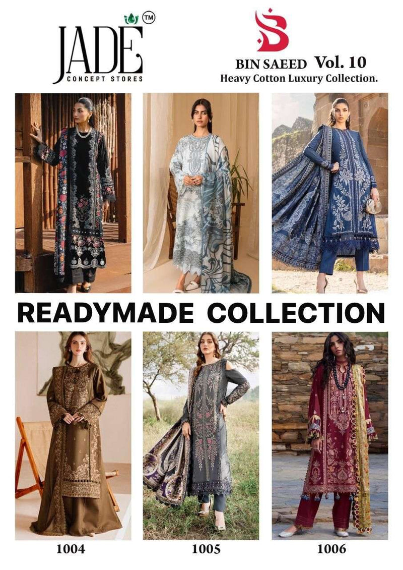 Jade Concept Store Bin Saeed Vol 10 Lawn Cotton Printed Pret Kurti