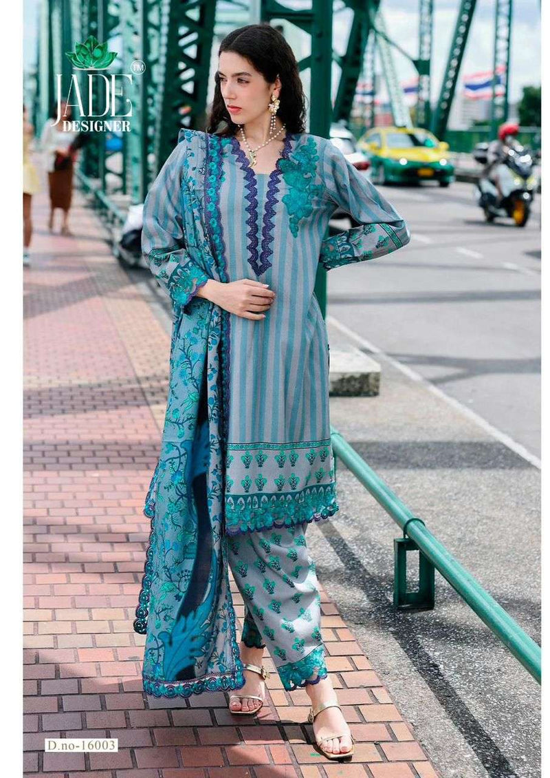 Jade Crimson Exclusive Heavy Lawn Collection Vol 16 Cambric Karachi Printed Suit