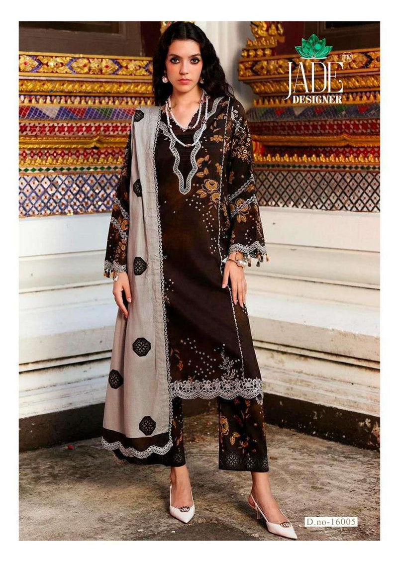 Jade Crimson Exclusive Heavy Lawn Collection Vol 16 Cambric Karachi Printed Suit