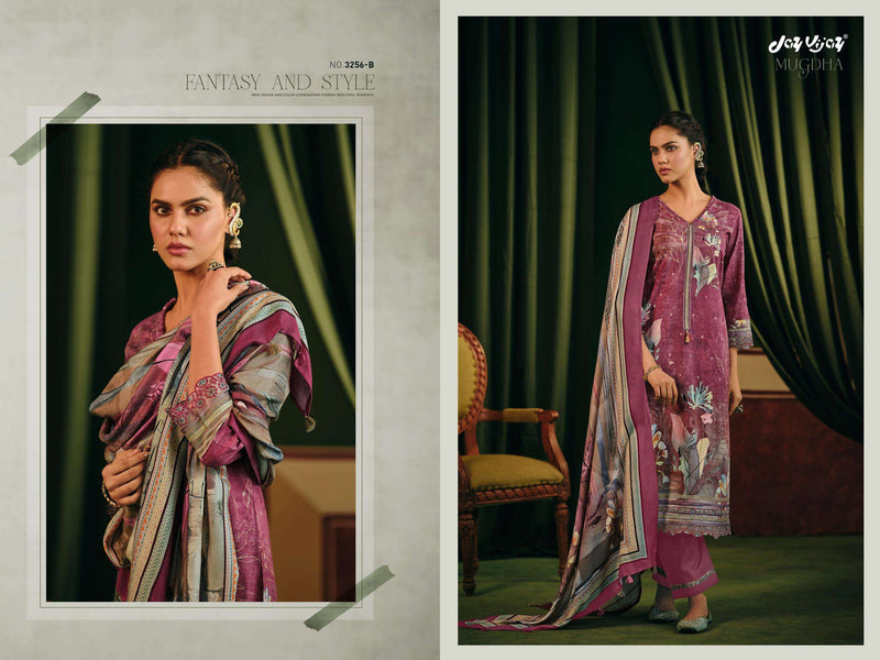 Jay Vijay Mugdha 3256 Premium Digital Print Embroidery Work Salwar Kameez