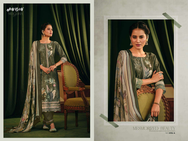 Jay Vijay Mugdha 3256 Premium Digital Print Embroidery Work Salwar Kameez