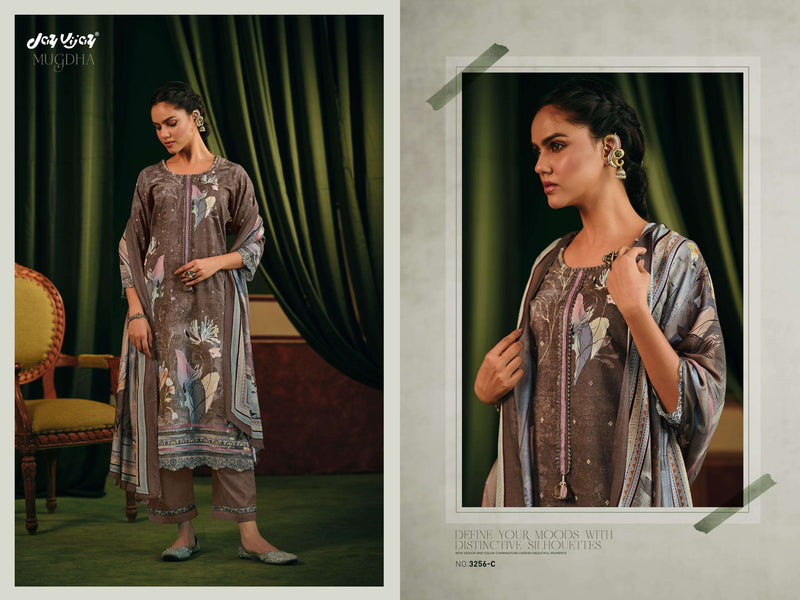 Jay Vijay Mugdha 3256 Premium Digital Print Embroidery Work Salwar Kameez