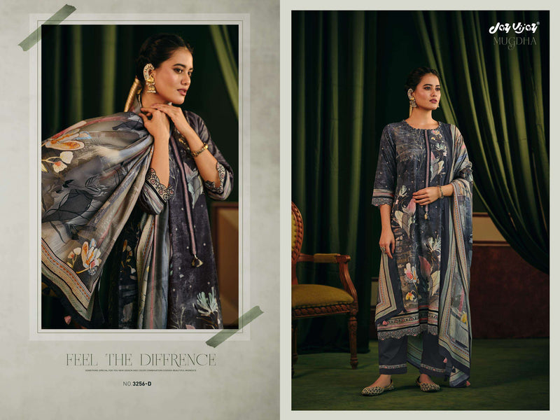 Jay Vijay Mugdha 3256 Premium Digital Print Embroidery Work Salwar Kameez