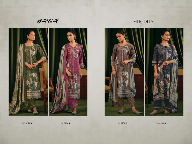 Jay Vijay Mugdha 3256 Premium Digital Print Embroidery Work Salwar Kameez