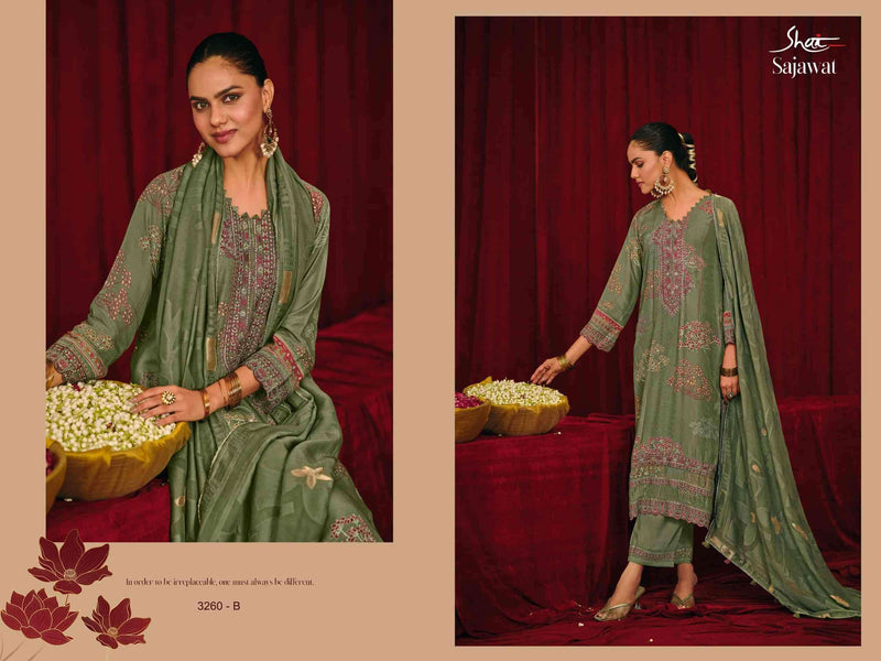 Jay Vijay Sajawat 3260 Premium Silk Embroidered Work Salwar Suit