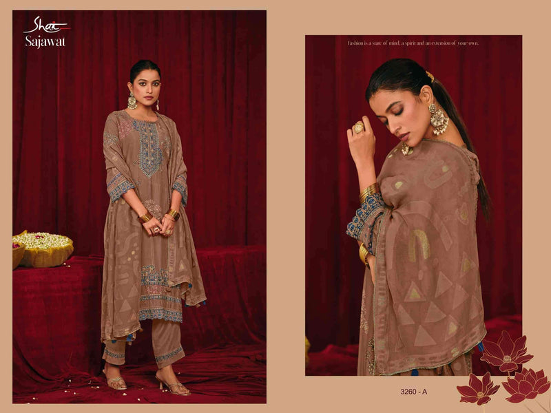 Jay Vijay Sajawat 3260 Premium Silk Embroidered Work Salwar Suit