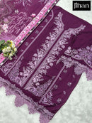 Jihan Firdous Ombre Lawn Collection Vol 3 Pure Cotton Embroidered Work Salwar Suit
