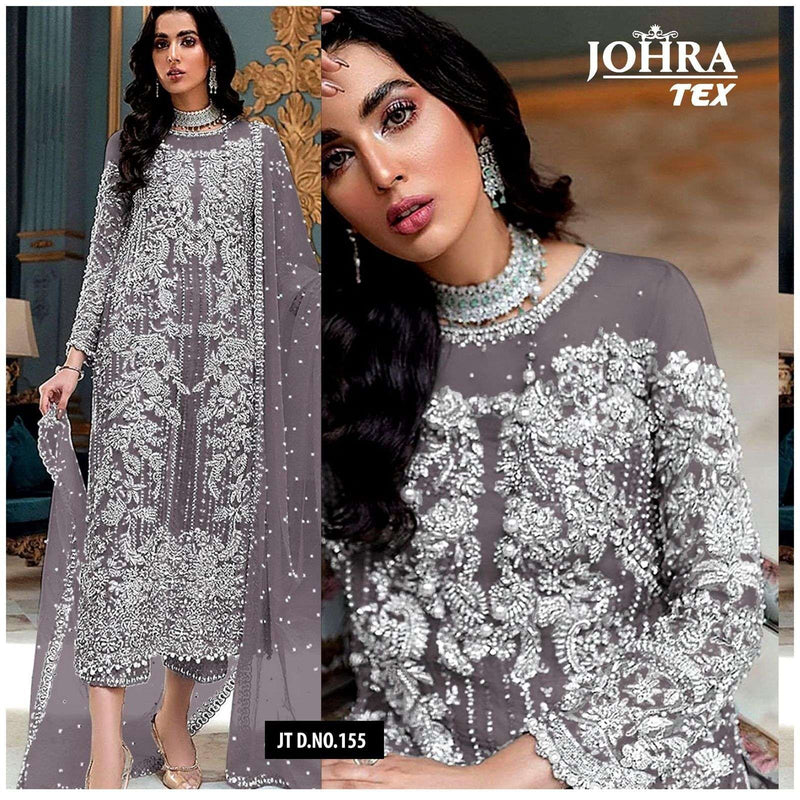 Johra Tex Jt 155 Butterfly Net Heavy Embroidery Work Salwar Suit