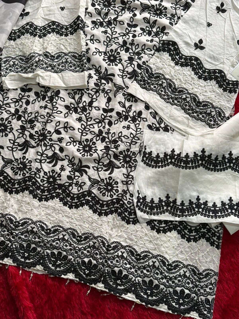 Johra Tex Jt 175 B Pure Cotton Embroidered Work Pakistani Suit