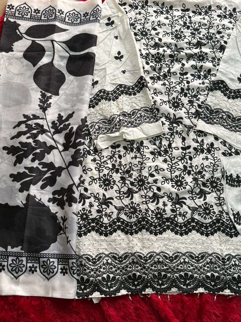 Johra Tex Jt 175 B Pure Cotton Embroidered Work Pakistani Suit