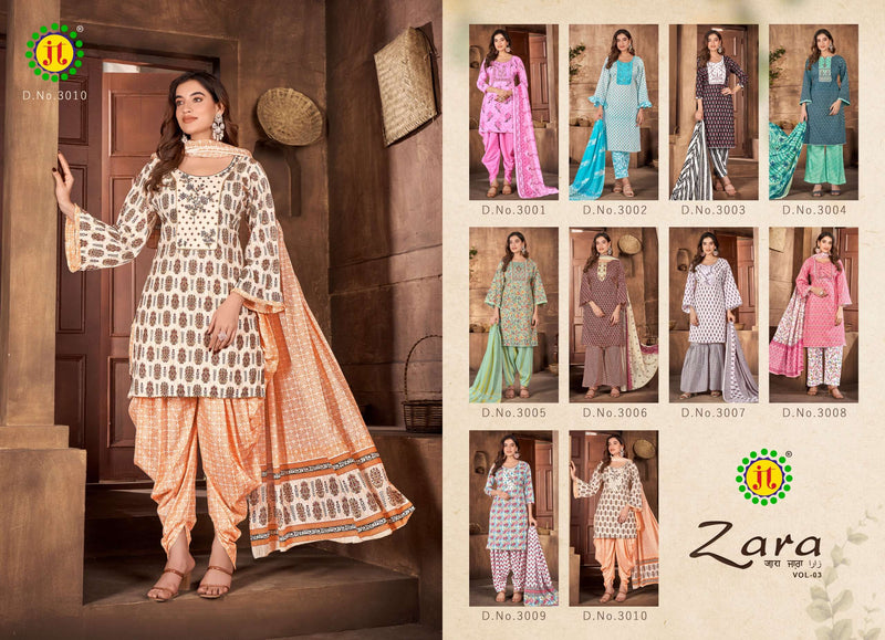 Jt Zara Vol 3 Cotton Printed Designer Daily Wear Salwar Kameez