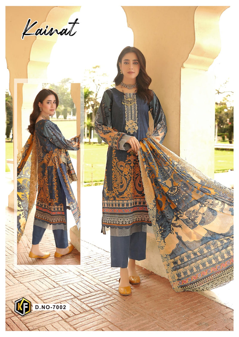 Keval Fab Kainat Luxury Lawn Collection Vol 7 Lawn Cotton Karachi Style Print Suits