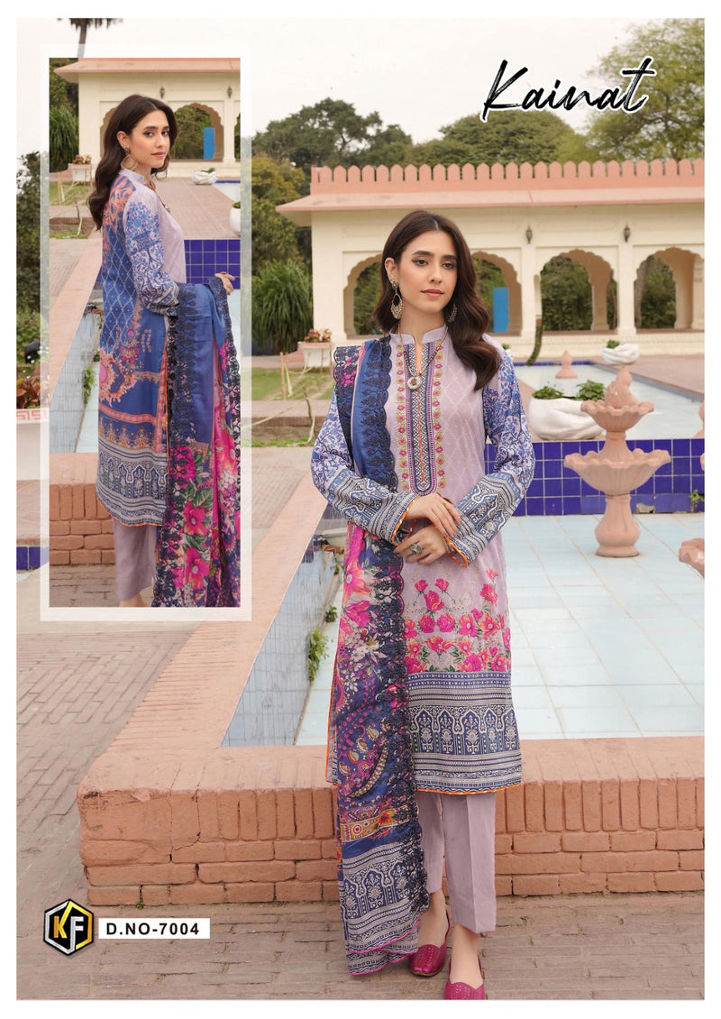 Keval Fab Kainat Luxury Lawn Collection Vol 7 Lawn Cotton Karachi Style Print Suits