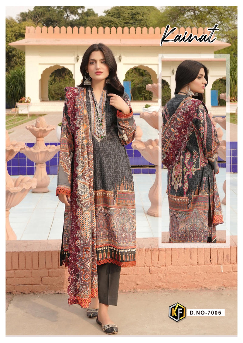 Keval Fab Kainat Luxury Lawn Collection Vol 7 Lawn Cotton Karachi Style Print Suits