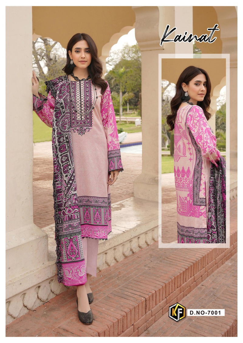 Keval Fab Kainat Luxury Lawn Collection Vol 7 Lawn Cotton Karachi Style Print Suits