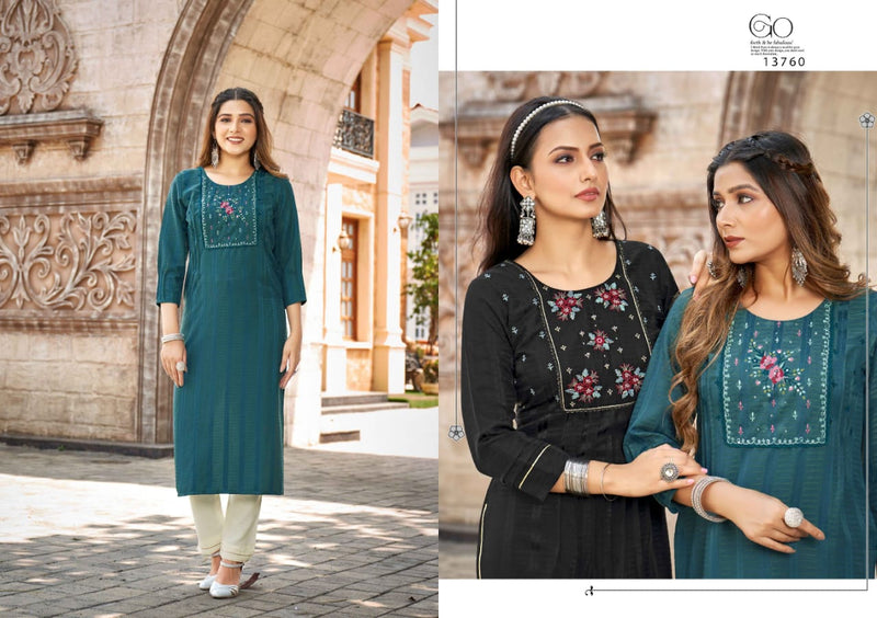 Kajree Noori Heavy Fancy Rayon Embroidered Hand Work Kurti