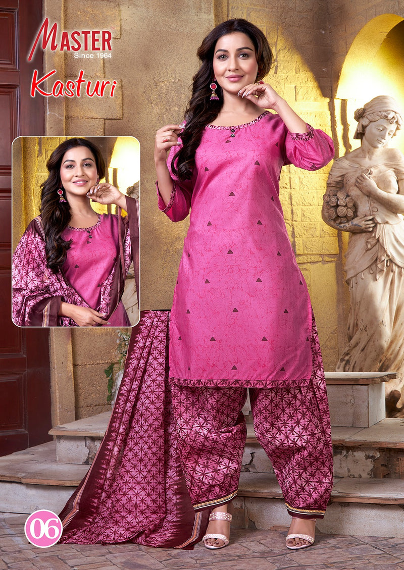 Master Kasturi Cotton Fancy Ready Made Patiyala Salwar Suits