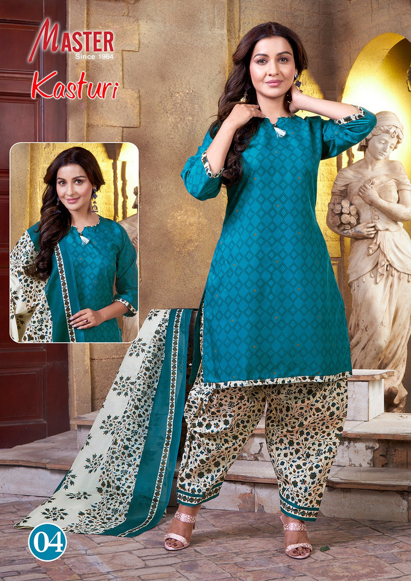 Master Kasturi Cotton Fancy Ready Made Patiyala Salwar Suits