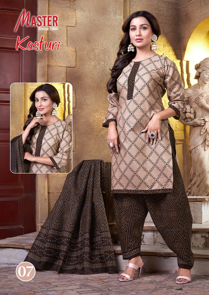 Master Kasturi Cotton Fancy Ready Made Patiyala Salwar Suits