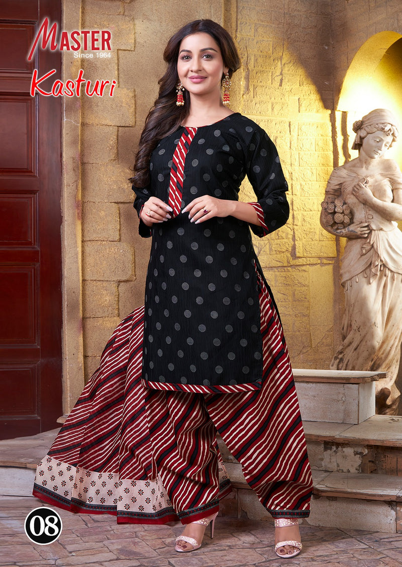 Master Kasturi Cotton Fancy Ready Made Patiyala Salwar Suits