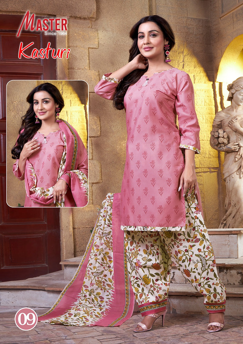 Master Kasturi Cotton Fancy Ready Made Patiyala Salwar Suits