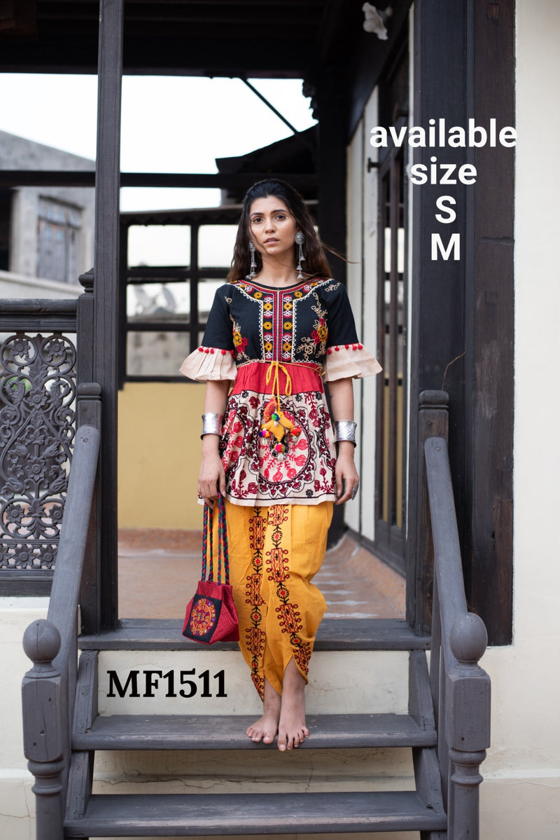 Buy MESMORA Fashion Destination Embroidered Folk Art Kedia Top Tulip Pant  Online at Best Prices in India - JioMart.