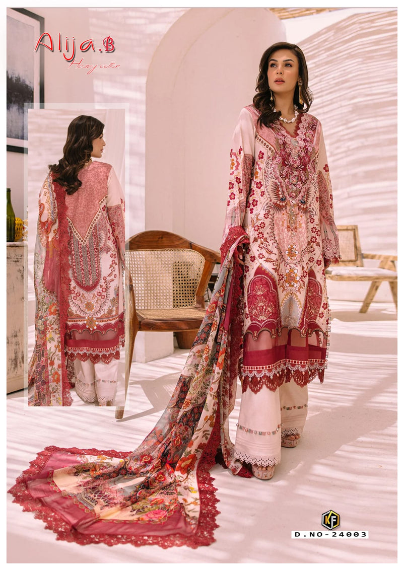 Keval Fab Alija B Vol 24 Cotton Karachi Work Fancy Salwar Kameez