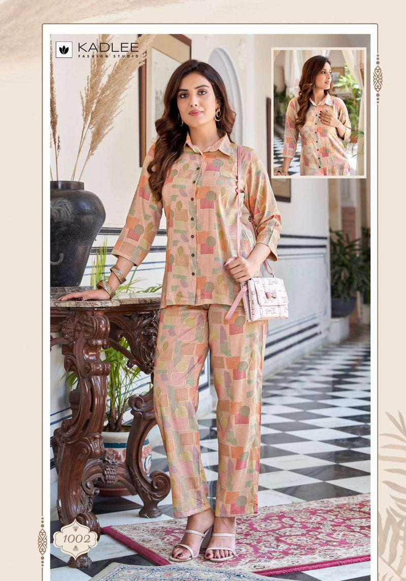 Kadlee Fashion Glory Fancy Viscose Printed Co Ord Set