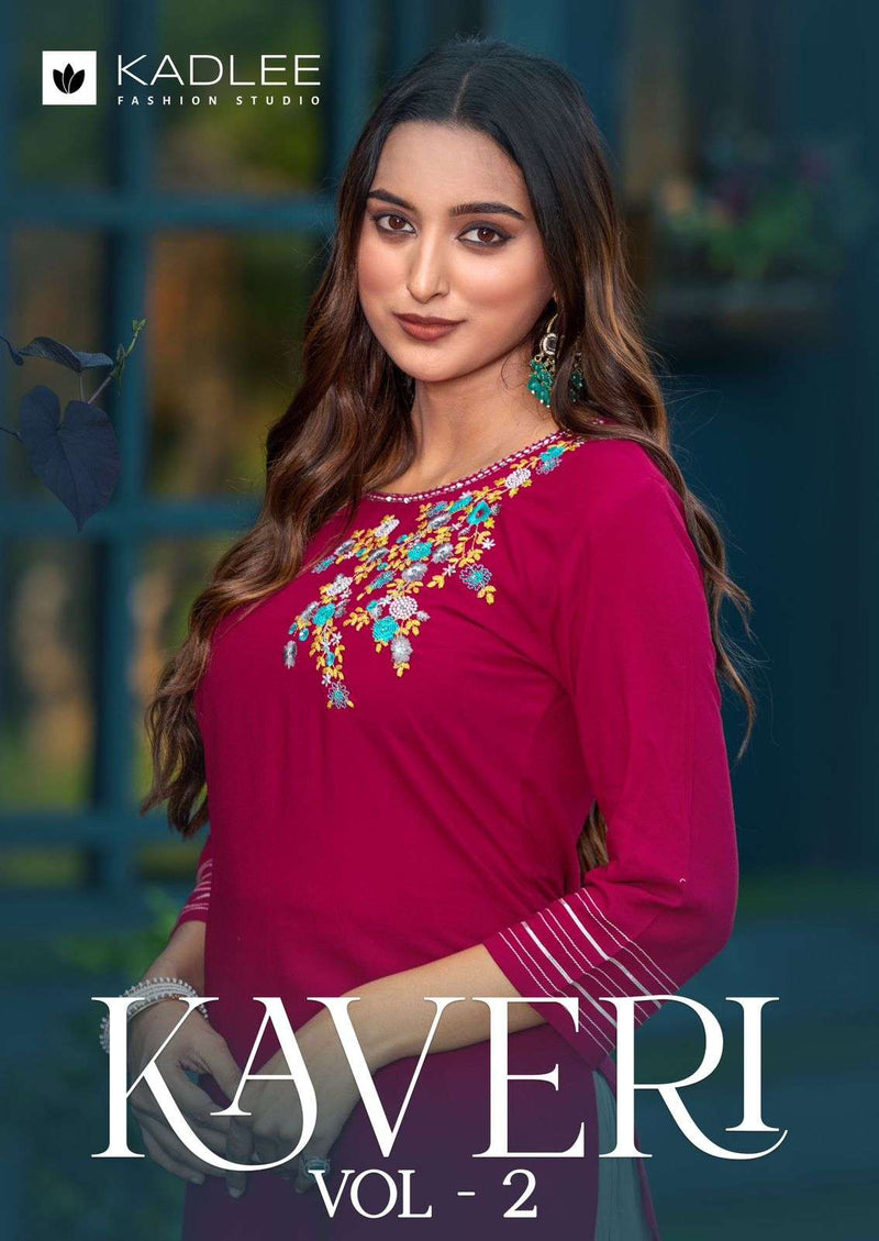 Kadlee Fashion Kaveri Vol 2 Heavy Rayon Embroidered Kurti