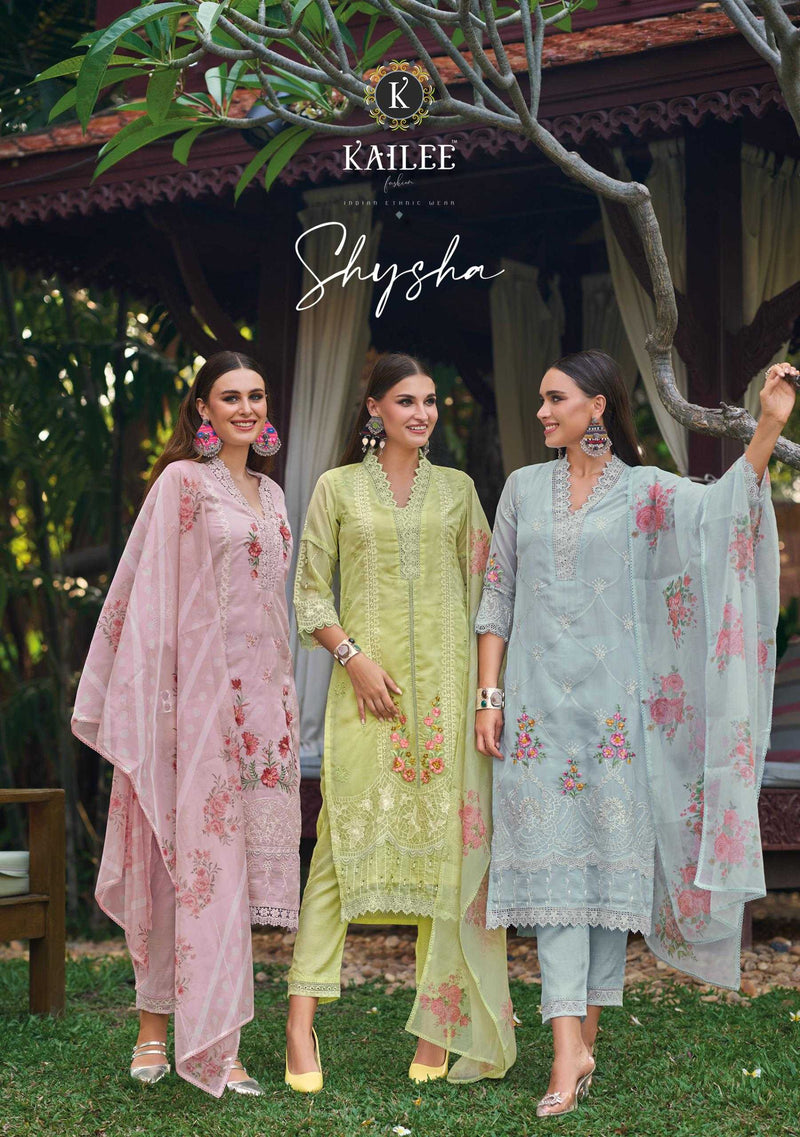 Kailee Fashion Shysha Viscose Exclusive Wear Fancy Designer Combo Set Of Pret Kurti