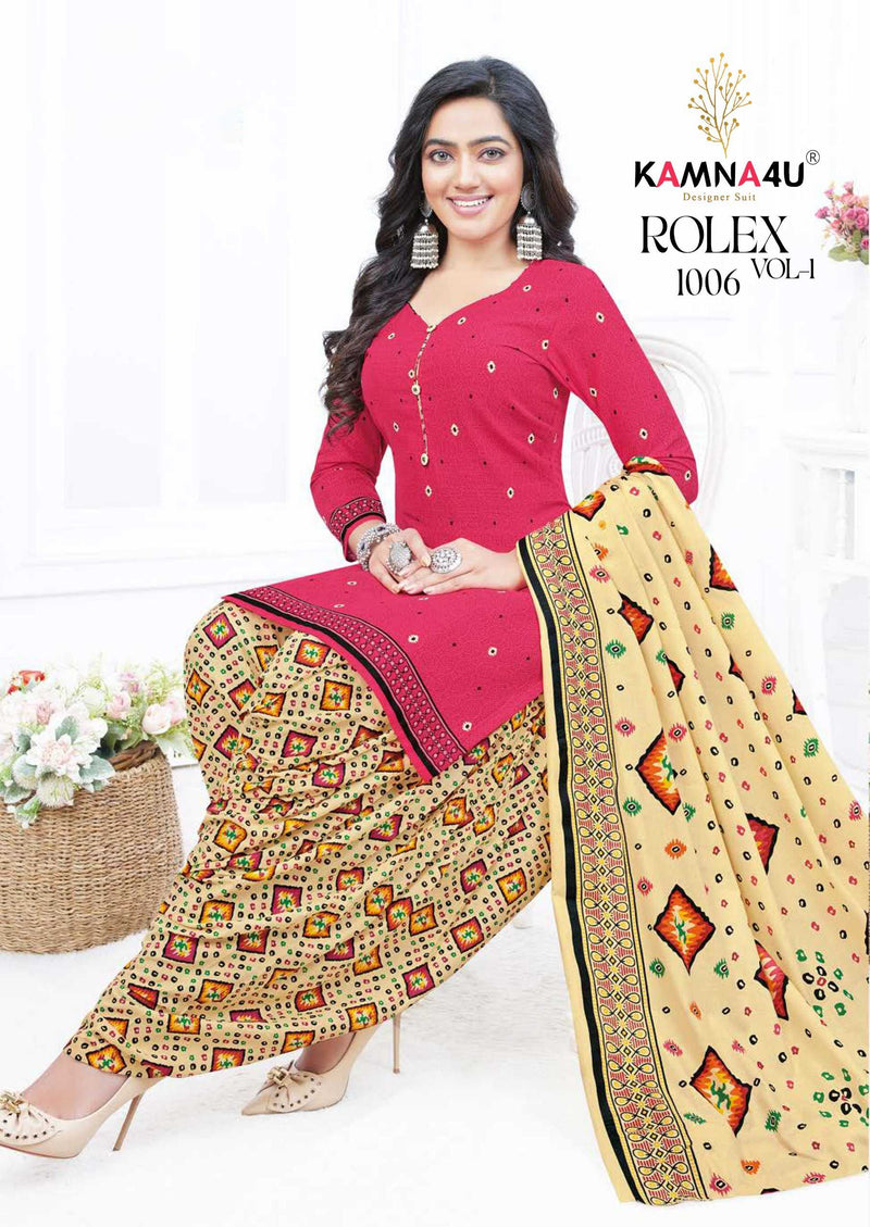 Kamana4u Rolex Vol 1 Cotton Digital Printed Heavy Designer Combo Set Of Pret Kurti