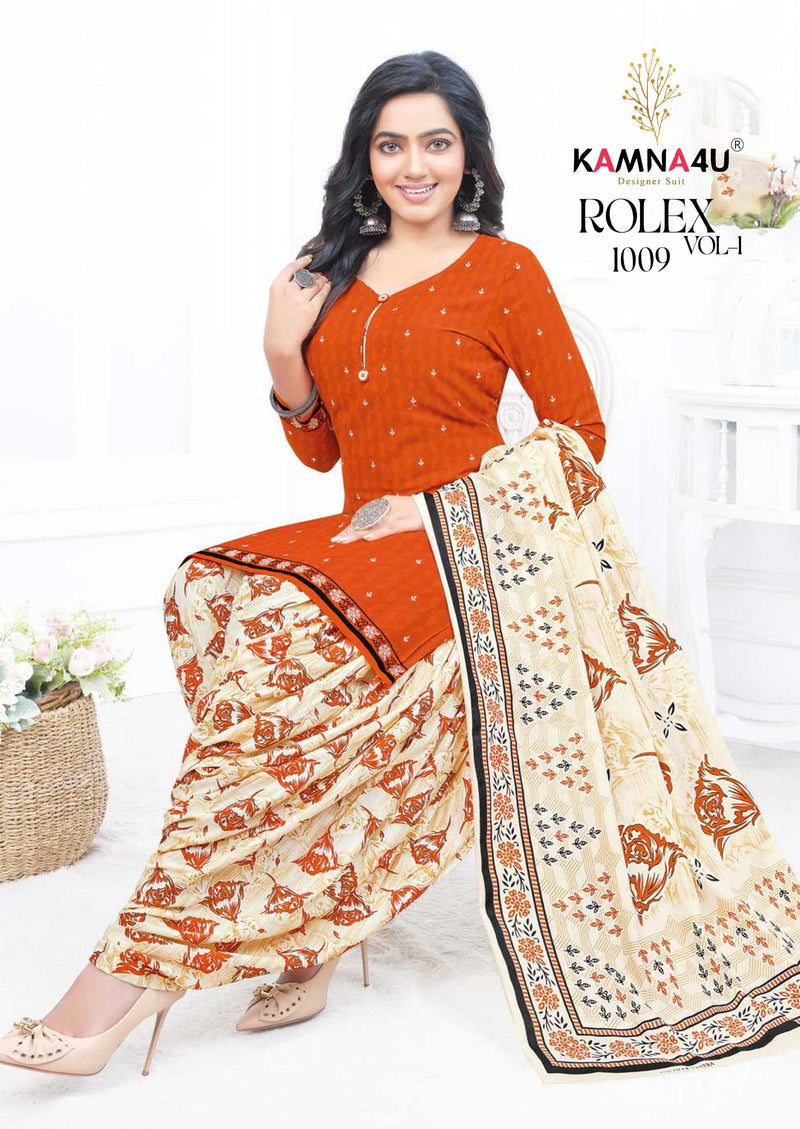 Kamana4u Rolex Vol 1 Cotton Digital Printed Heavy Designer Combo Set Of Pret Kurti