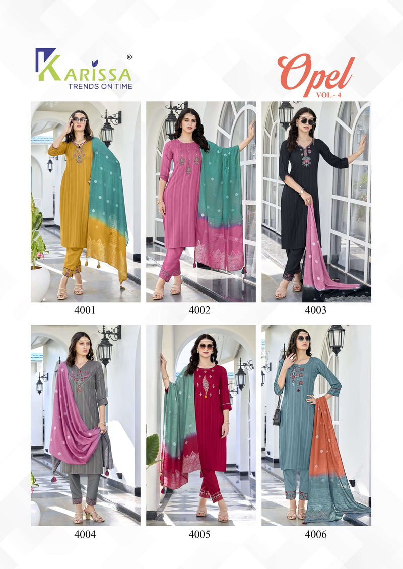 Karissa Opel Vol 4 Liva Premium Rayon Pure Viscose Rayon Fancy Kurti