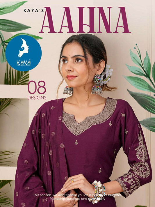 Kaya Aahna Silk Fancy Designer Party Wear Combo Set Kurti