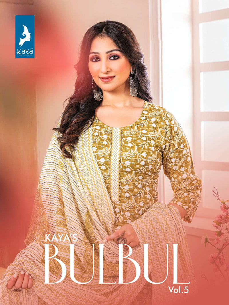 Kaya Bulbul Vol 5 Rayon Digital Print Party Wear Combo Set Of Kurti