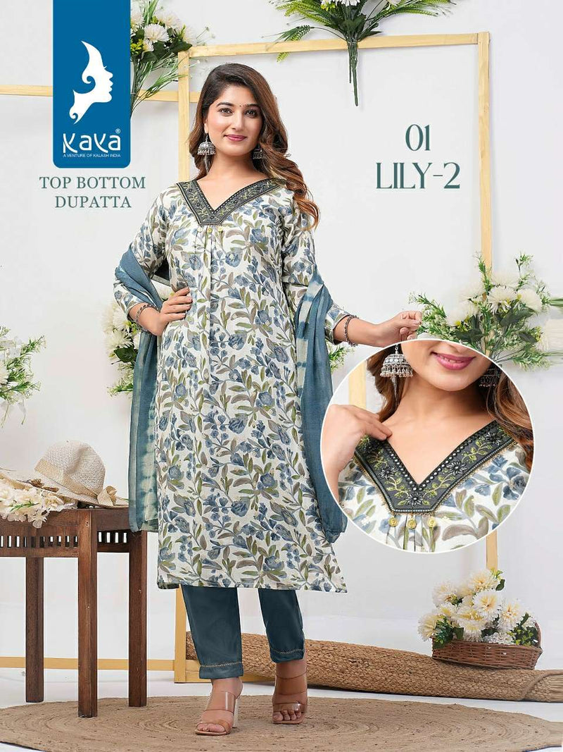 Kaya Lily Vol 2 Rayon Printed Heavy Designer Party Wear Combo Set Of Kurti