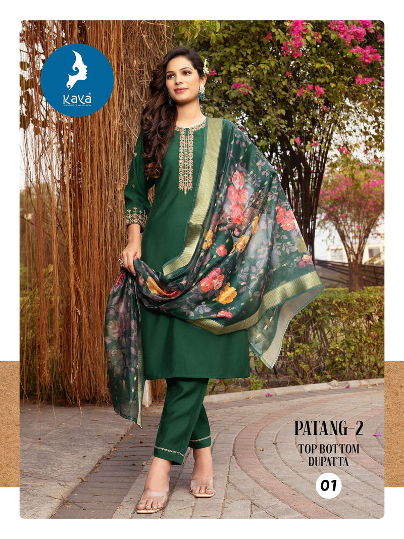 Kaya Patang Vol 2 Pure Roman Silk Fancy Traditional Wear Kurti