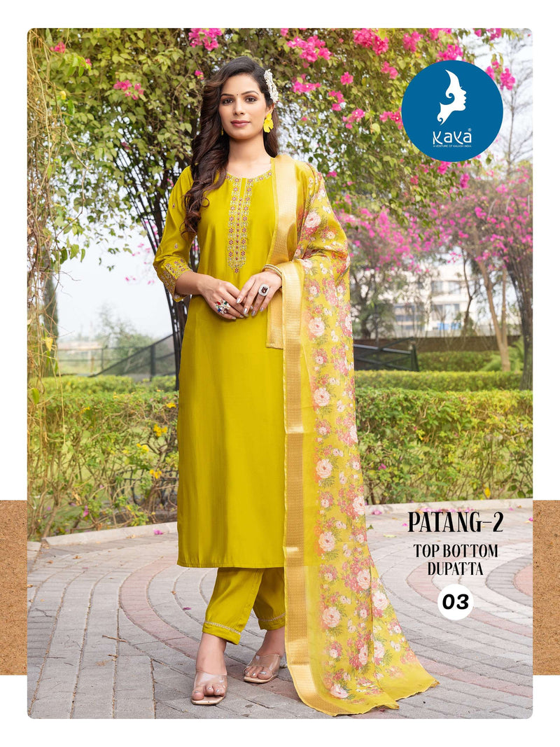 Kaya Patang Vol 2 Pure Roman Silk Fancy Traditional Wear Kurti