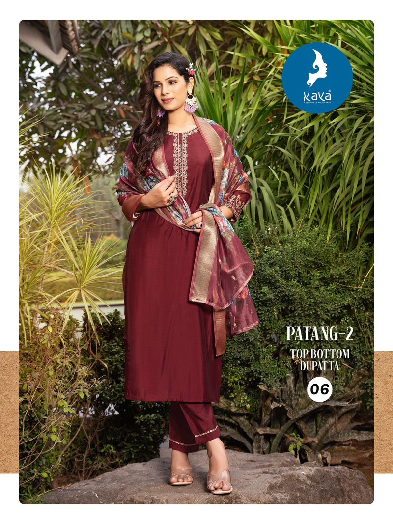 Kaya Patang Vol 2 Pure Roman Silk Fancy Traditional Wear Kurti