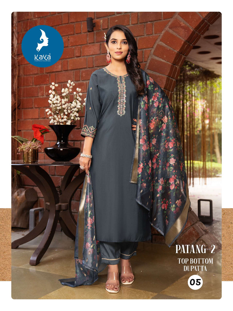 Kaya Patang Vol 2 Pure Roman Silk Fancy Traditional Wear Kurti