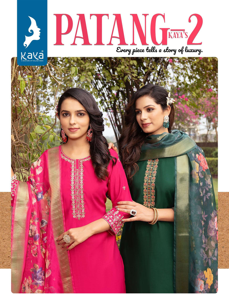 Kaya Patang Vol 2 Pure Roman Silk Fancy Traditional Wear Kurti