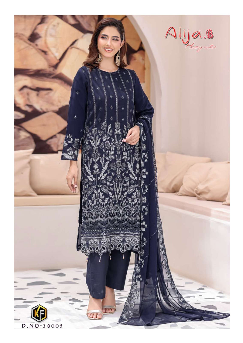 Keval Fab Alija B Vol 38 Luxury Lawn Karachi Printed Designer Pret Kurti