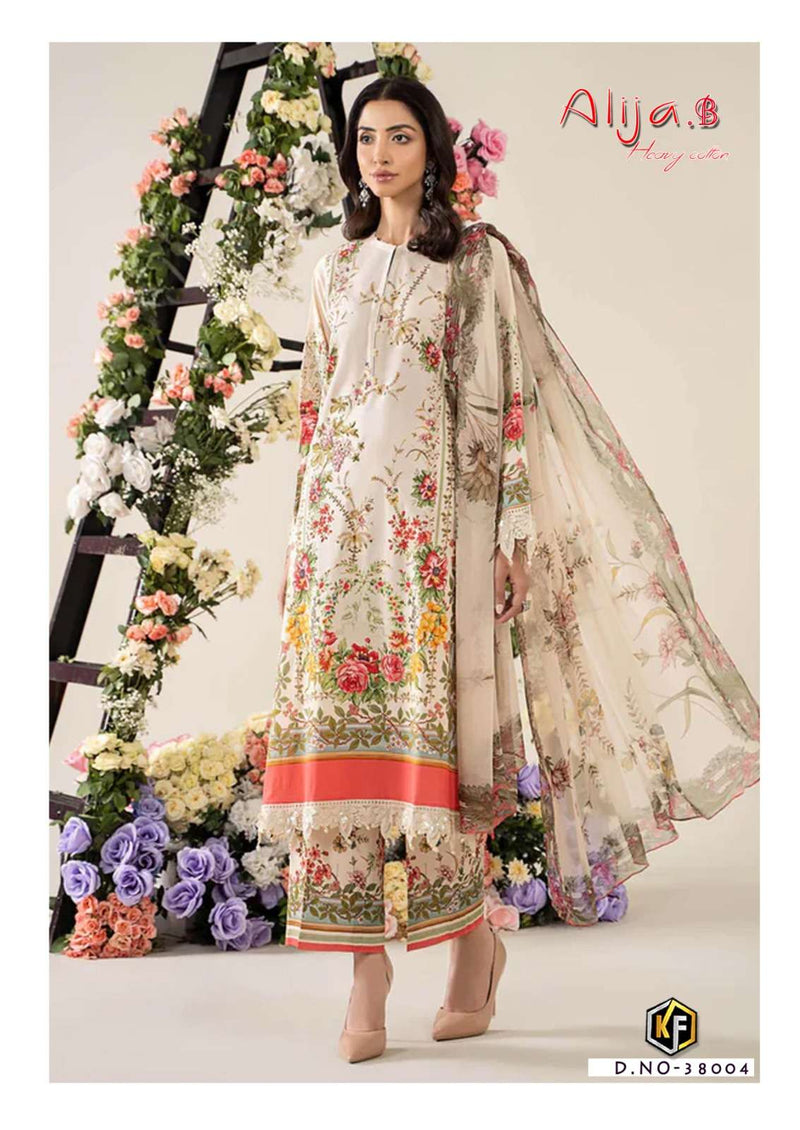 Keval Fab Alija B Vol 38 Luxury Lawn Karachi Printed Designer Pret Kurti