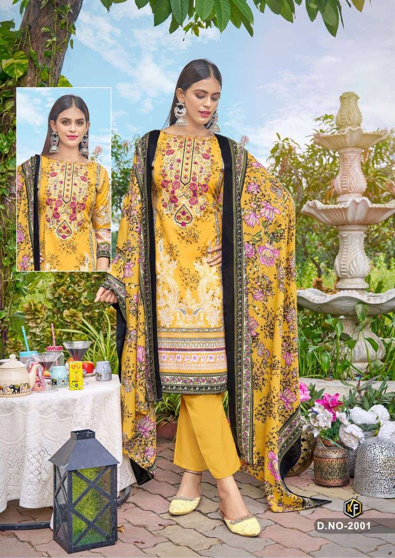 Keval Fab M Prints Vol 2 Premium Cotton Embroidered Karachi Salwar Kameez