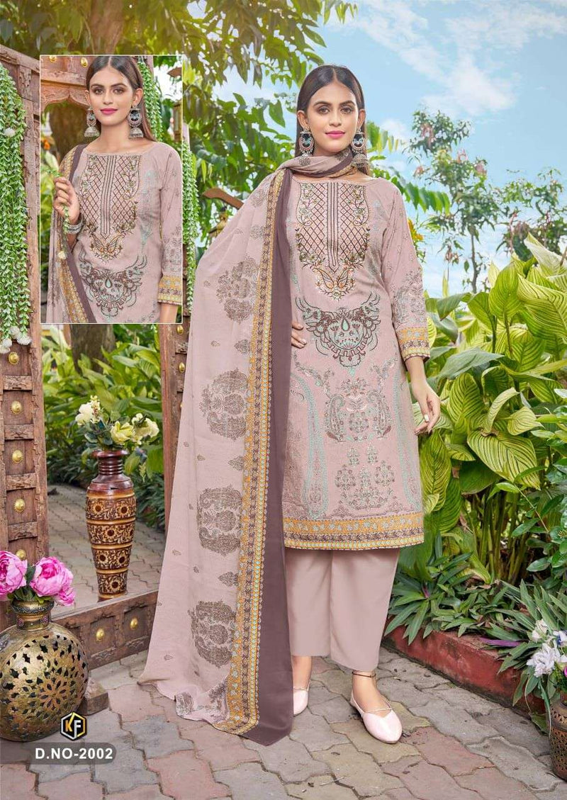 Keval Fab M Prints Vol 2 Premium Cotton Embroidered Karachi Salwar Kameez