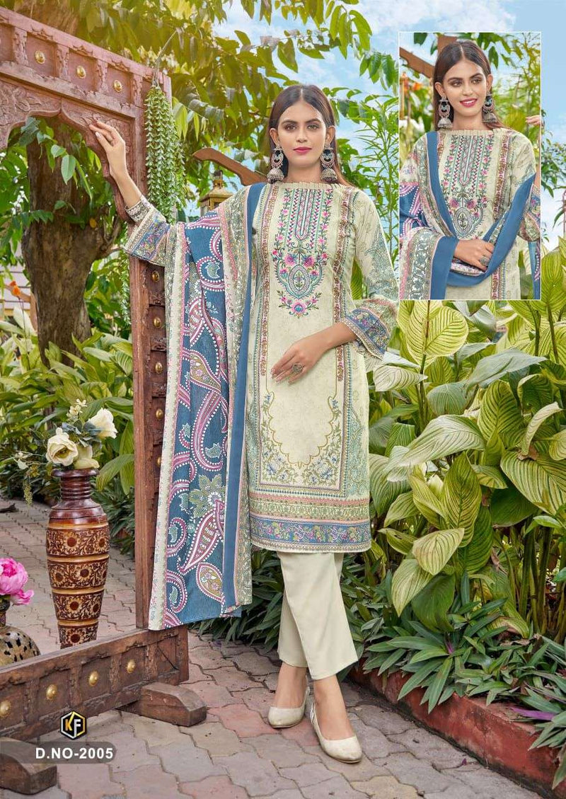 Keval Fab M Prints Vol 2 Premium Cotton Embroidered Karachi Salwar Kameez