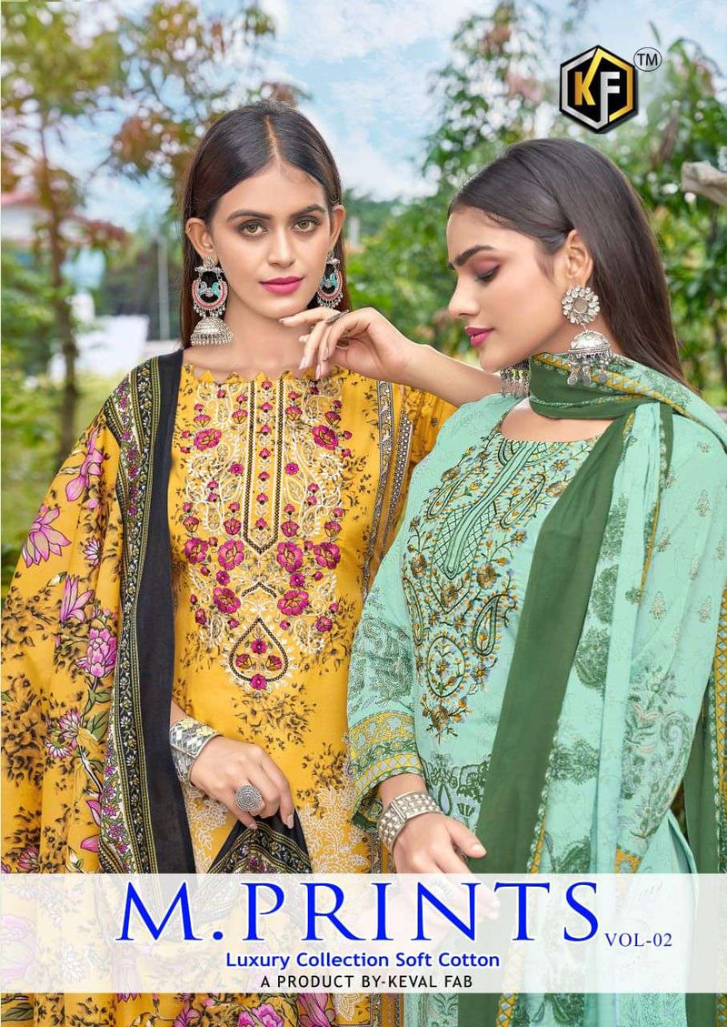 Keval Fab M Prints Vol 2 Premium Cotton Embroidered Karachi Salwar Kameez